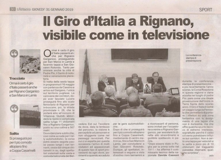 Il Giro d'Italia a Rignano