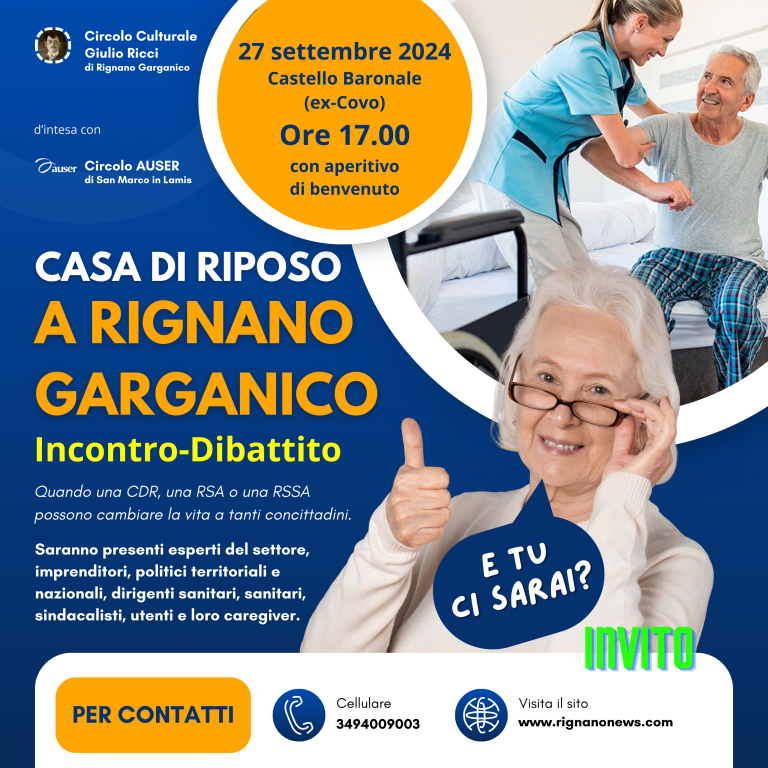 IncontroCasaRiposoRignanoGarganico