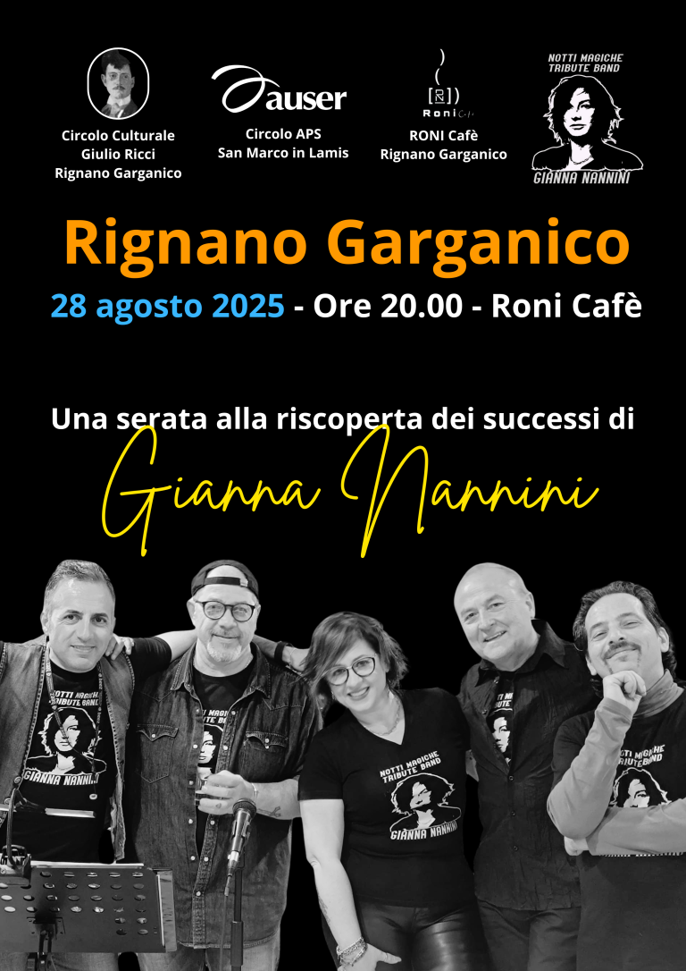Rignano Garganico 28 agosto 2025 - Ore 20.00